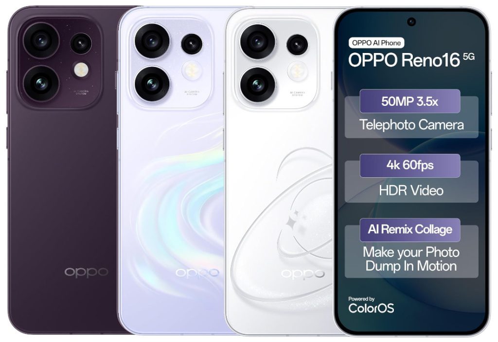 Oppo Reno 16 5G 12GB RAM 256GB Storage
