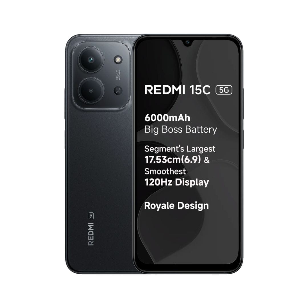 Redmi 15C 5G 8GB RAM 128GB Storage, Midnight Black Colour