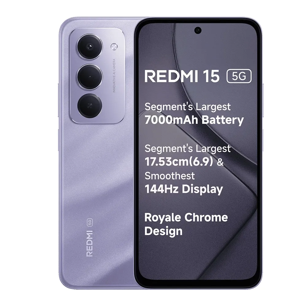 Redmi 15 5G 8GB RAM 256GB Storage, Sandy Purple Colour