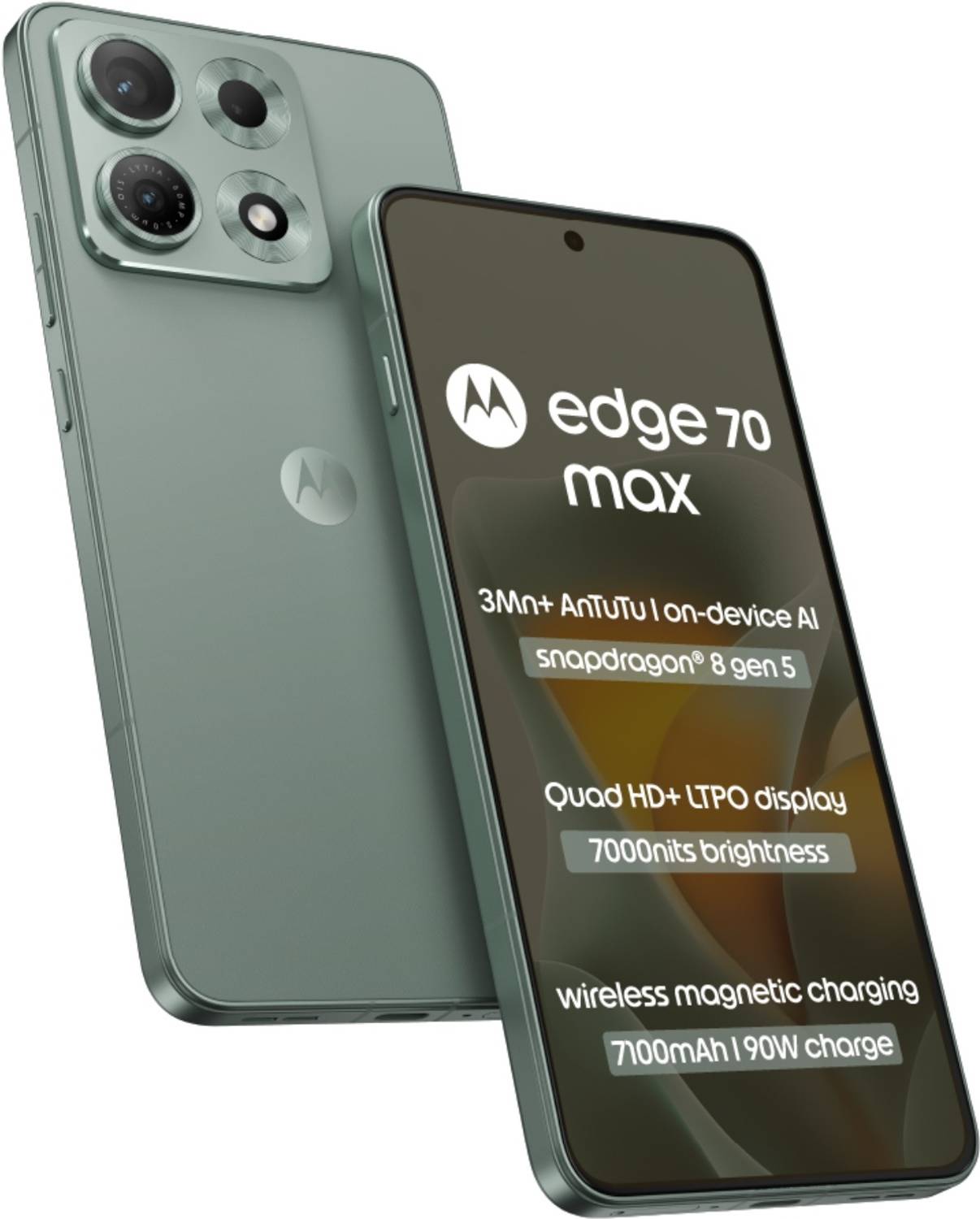 Motorola Edge 70 Max 12GB RAM 256GB Storage, Aqua Gray Colour