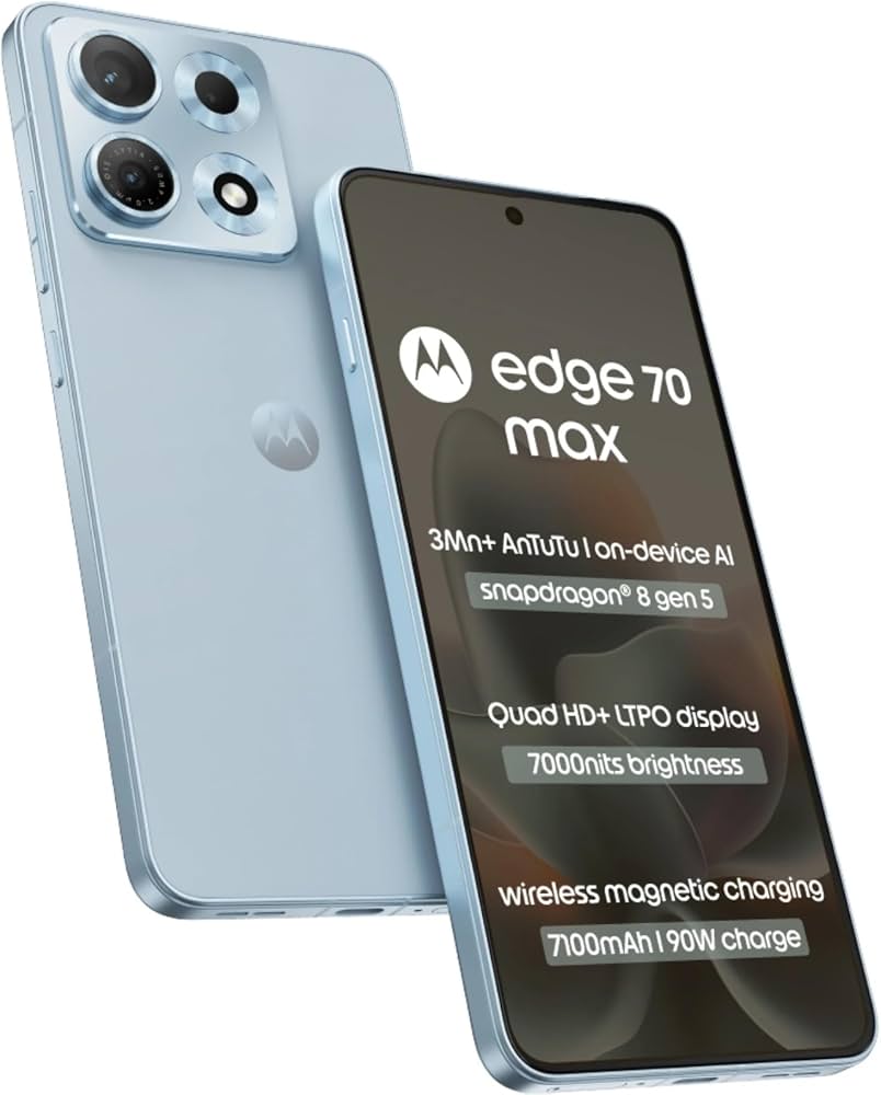 Motorola Edge 70 Max 12GB RAM 256GB Storage, Ice Melt Colour