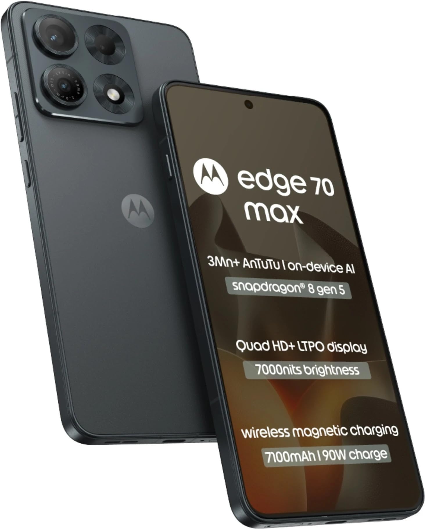 Motorola Edge 70 Max 12GB RAM 256GB Storage, Dark Shadow Colour