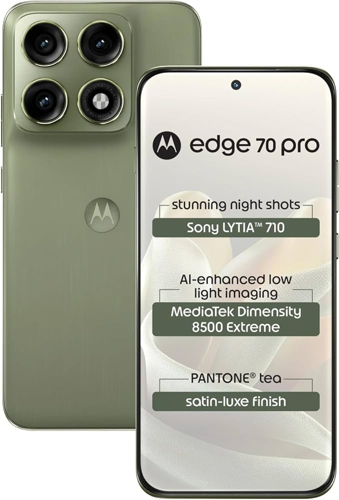 Motorola Edge 70 Pro 5G 8GB RAM 256GB Storage, Tea Green Colour