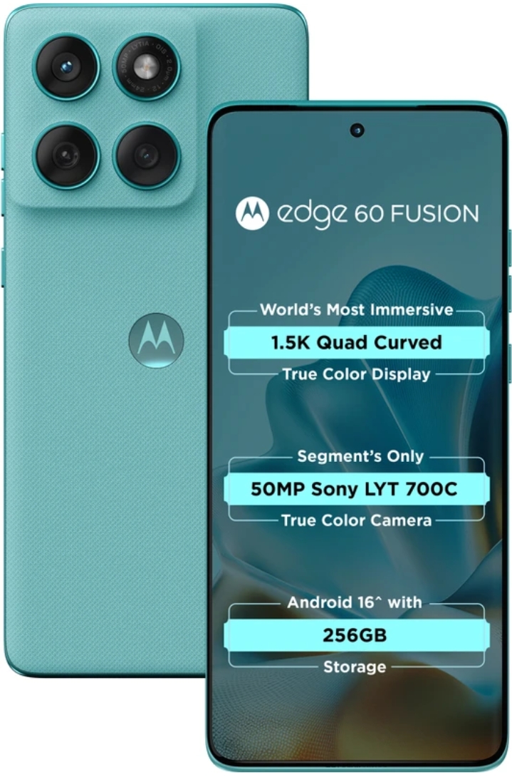 Motorola Edge 60 Fusion 5G 12GB RAM 256GB Storage, PANTONE Amazonite