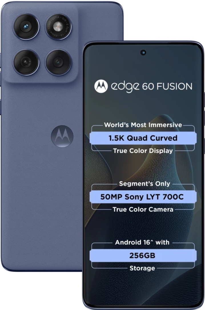 Motorola Edge 60 Fusion 5G 12GB RAM 256GB Storage, PANTONE Slipstream