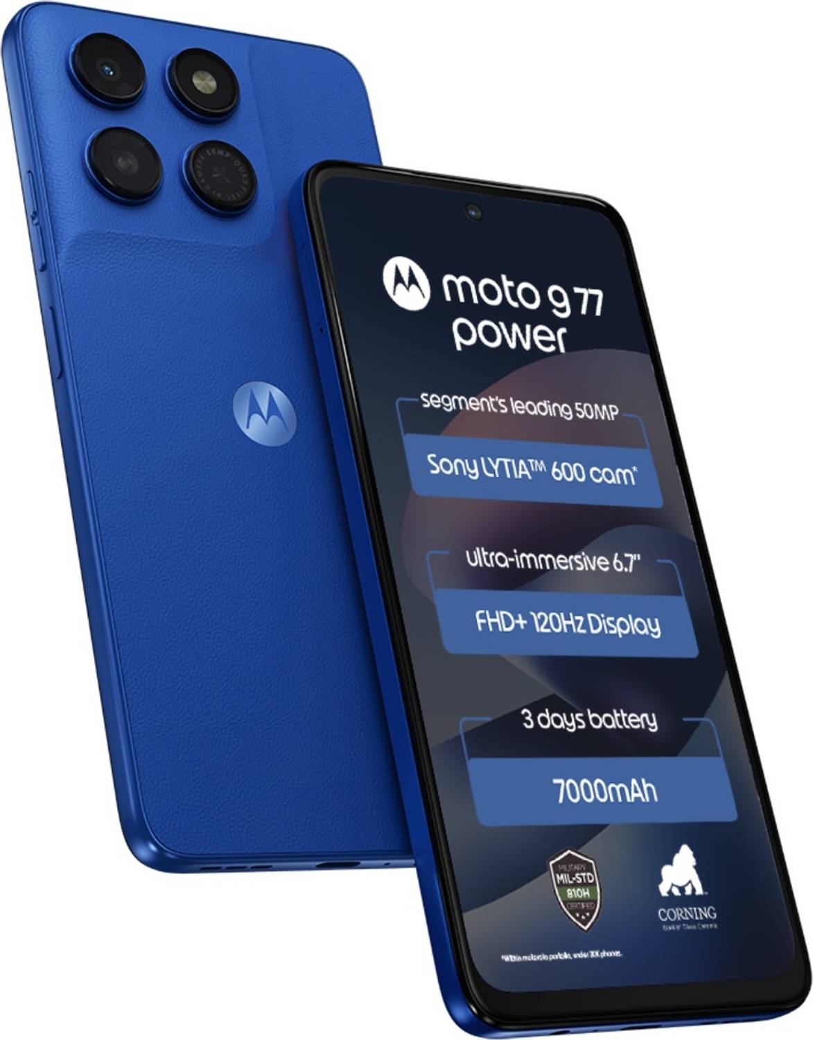 Motorola G77 Power 5G 8GB RAM 128GB Storage, Pantone Nautical Blue
