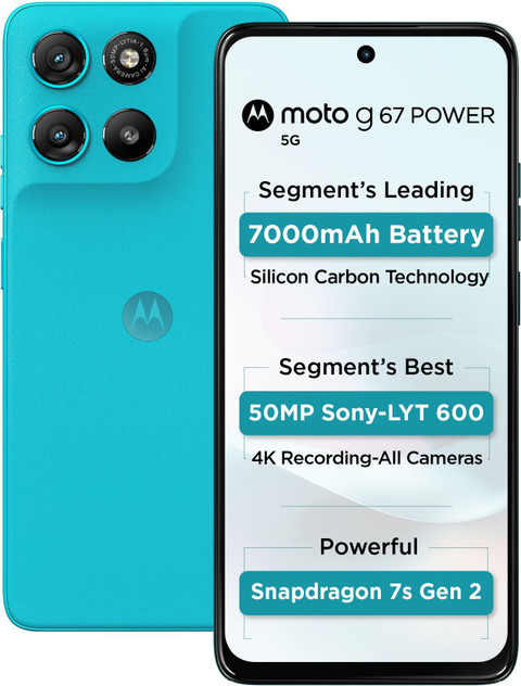 Motorola G67 Power 5G 12GB RAM 256GB Storage, Pantone Curacao