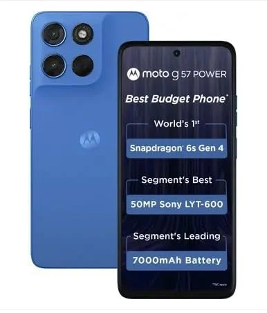 Motorola G57 Power 5G 8GB RAM 128GB Storage, Pantone Regatta