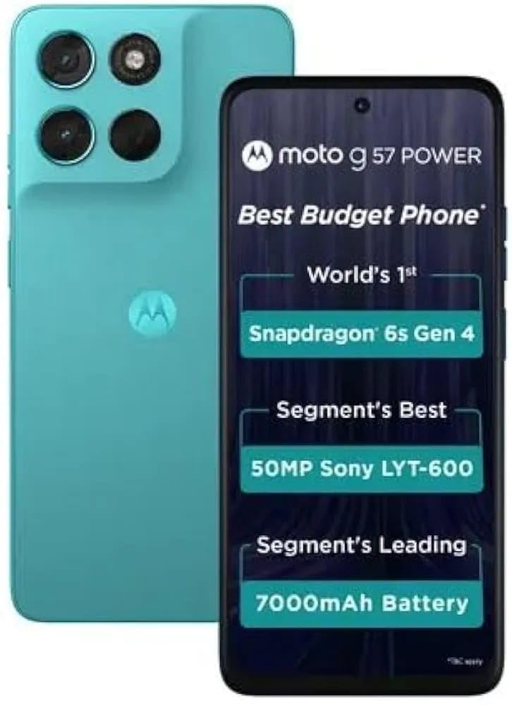 Motorola G57 Power 5G 8GB RAM 128GB Storage, Pantone Fluidity